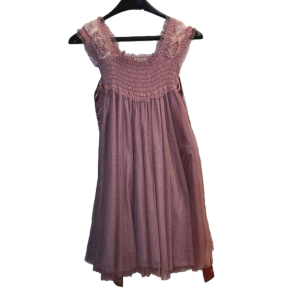 Luna Luna Copenhagen dusty rose fairy taile sparkle tulle girls dress sz 12 Girl